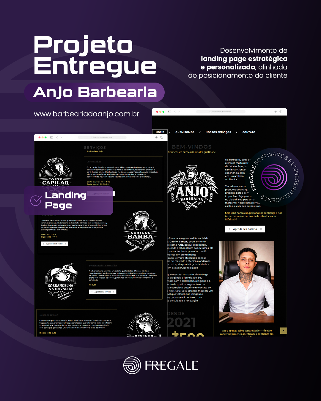 Projeto Barbearia do Anjo — Landing page