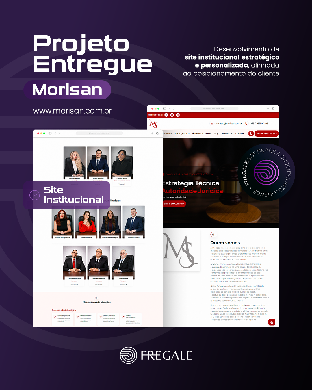 Projeto Morisan — Site institucional jurídico